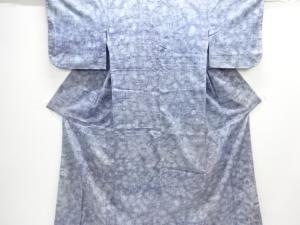 アンティーク　亀甲に花模様手織り紬着物